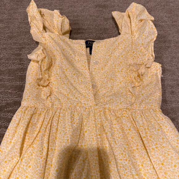 Ralph Lauren Yellow Floral Girls Dress Size 8 - Picture 6 of 7